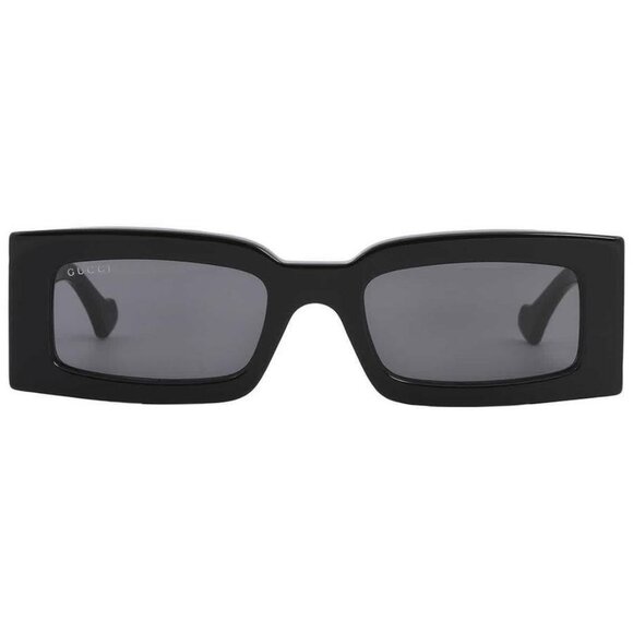 New Authentic Gucci Grey Rectangular Sunglasses GG1425S 001 53 GG1425S 001 53 - Picture 1 of 6